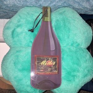 Hillstone Creek Vineyards Merlot Wine Bottle Cutting Board - Purple